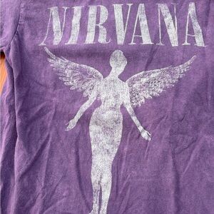 NIRVANA Purple Smiley Face Tee